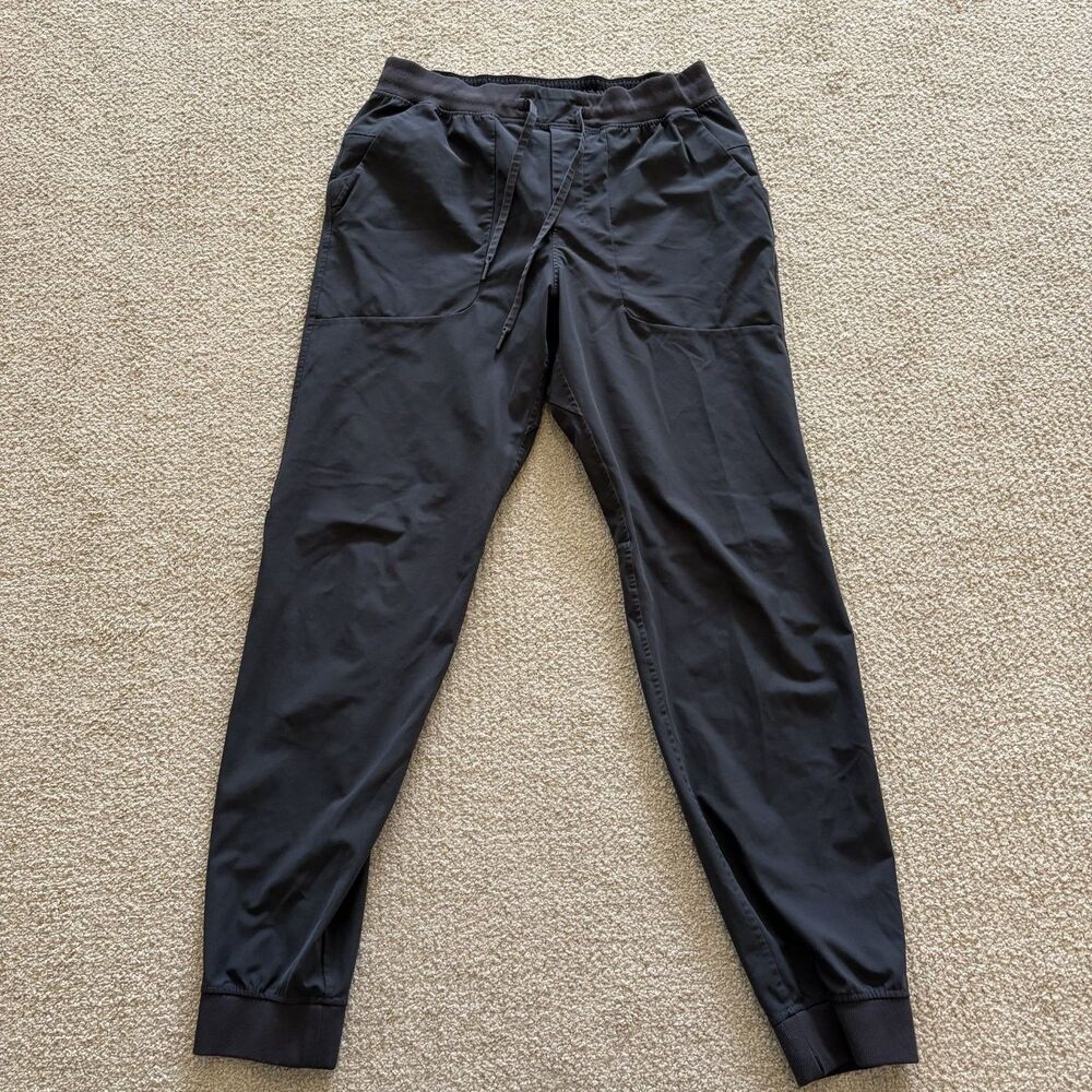 Lululemon Pants Surge Jogger Mens L Black Tapered Leg Elastic Waist Cuffed